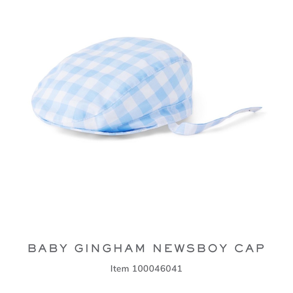Janie and Jack baby gingham newsboy cap